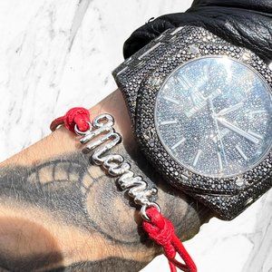 *NEW* Marni Silver Script Logo Bracelet Red - *NEW SEASON*